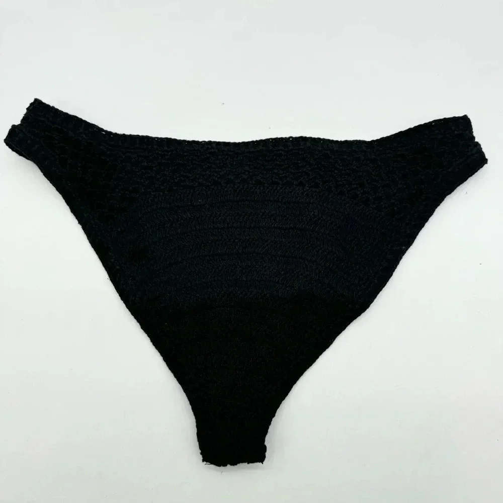 Beach Riot Brinley High Waist Open Knit Bikini Bottom B1285